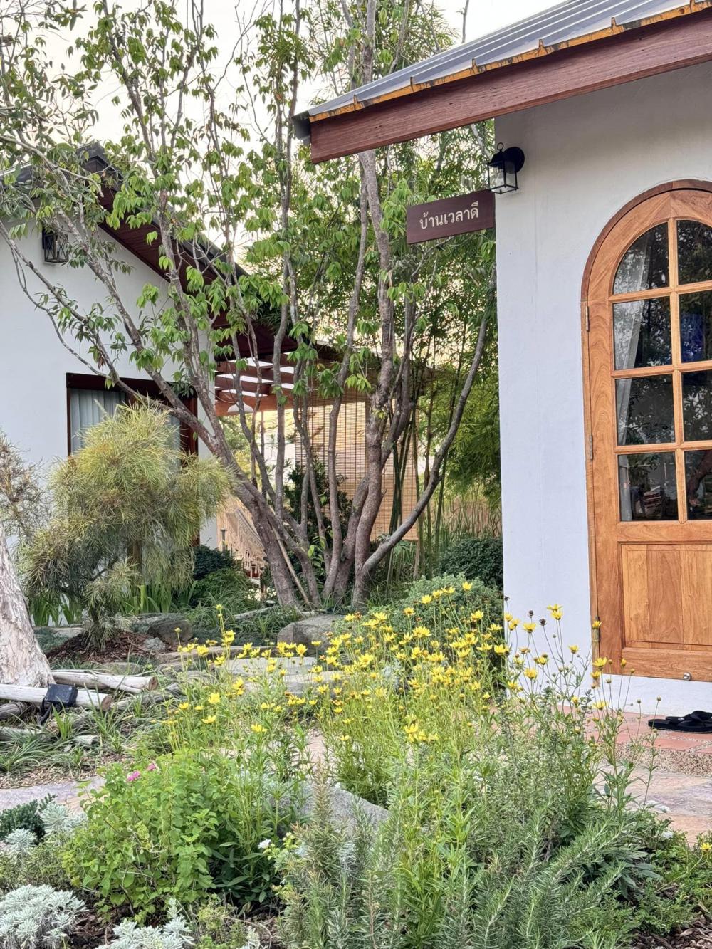 ไอเดียบ้านญี่ปุ่นขนาดเล็ก สวนดอกไม้สนามหญ้า มีลำธารไหลผ่าน บ้านสวนเวลาเขาใหญ่ รูปที่ 9