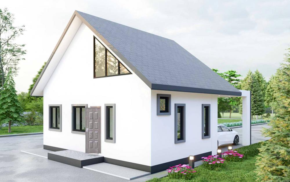 แบบบ้านไสตล์นอร์ดิก 3 ห้องนอน 2 ห้องน้ำ 1 ที่จอดรถ งบ 1.2 ลบ. รูปที่ 4