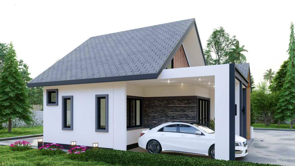 แบบบ้านไสตล์นอร์ดิก 3 ห้องนอน 2 ห้องน้ำ 1 ที่จอดรถ งบ 1.2 ลบ. รูปที่ 9