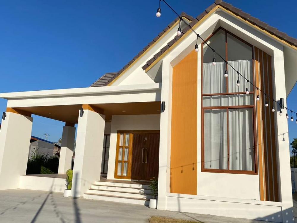 บ้านสไตล์นอดิกผสมจั่ว มินิมอลมูจิ เน้นระเบียง พักผ่อน ดีไซส์ทันสมัย มองแล้วอบอุ่น มากๆ 3 ห้องนอน 2 ห้องน้ำ รูปที่ 6