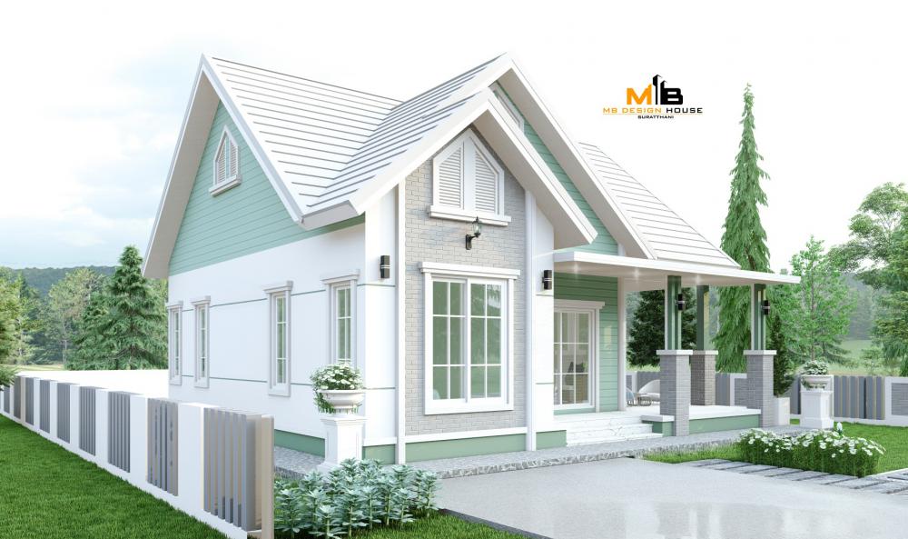 แบบบ้านสไตล์คอสเทจ 3 ห้องนอน 2 ห้องน้ำ พื้นทีร่ 95 ตร.ม. รูปที่ 4