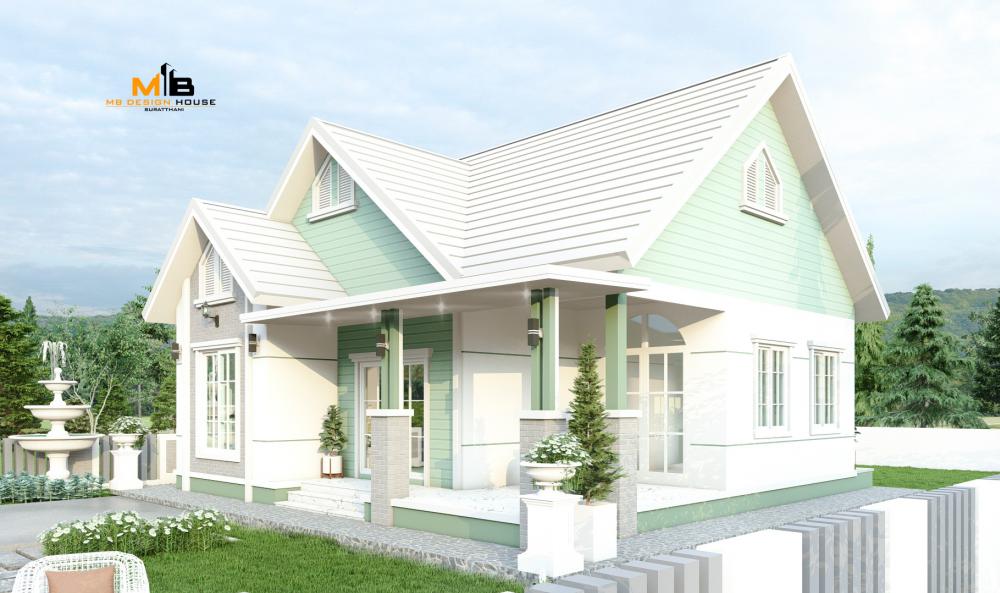 แบบบ้านสไตล์คอสเทจ 3 ห้องนอน 2 ห้องน้ำ พื้นทีร่ 95 ตร.ม. รูปที่ 6