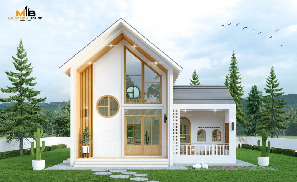 แบบบ้านสไตล์นอร์ดิกส์ ชั้นครึ่ง ขนาด 2 ห้องนอน 3 ห้องน้ำ รูปที่ 16