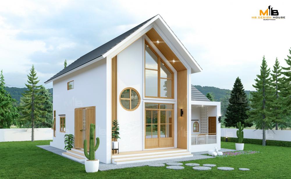 แบบบ้านสไตล์นอร์ดิกส์ ชั้นครึ่ง ขนาด 2 ห้องนอน 3 ห้องน้ำ รูปที่ 17