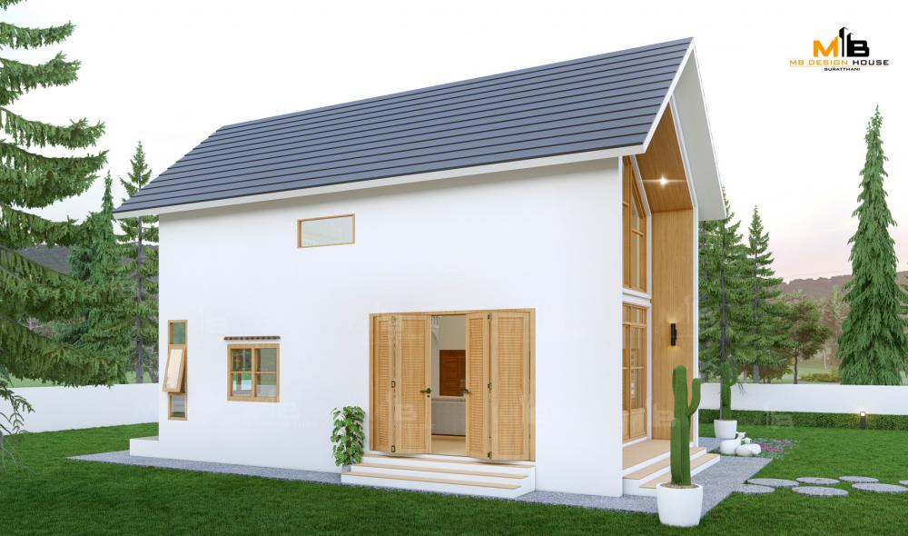 แบบบ้านสไตล์นอร์ดิกส์ ชั้นครึ่ง ขนาด 2 ห้องนอน 3 ห้องน้ำ รูปที่ 18