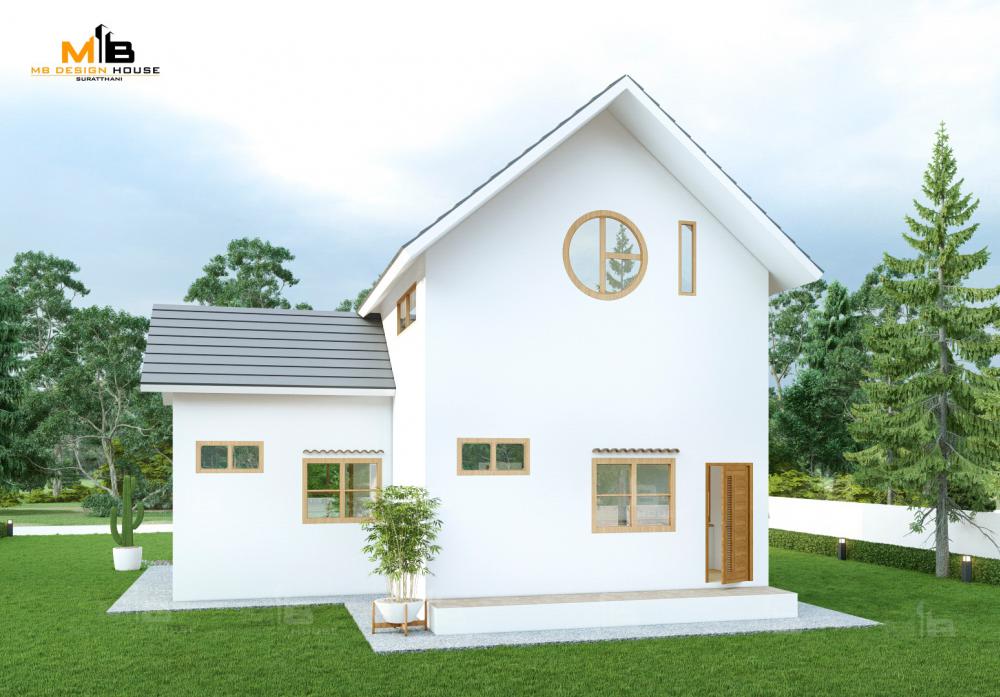 แบบบ้านสไตล์นอร์ดิกส์ ชั้นครึ่ง ขนาด 2 ห้องนอน 3 ห้องน้ำ รูปที่ 20