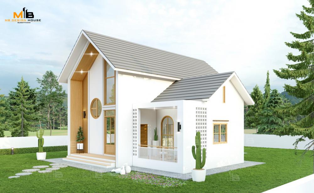 แบบบ้านสไตล์นอร์ดิกส์ ชั้นครึ่ง ขนาด 2 ห้องนอน 3 ห้องน้ำ รูปที่ 22