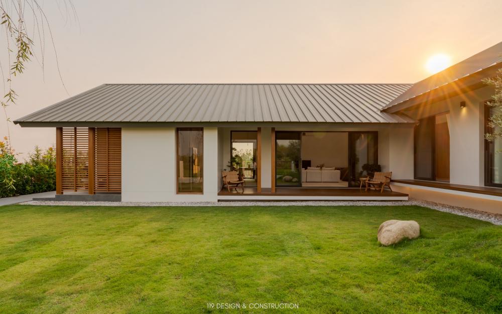 ไอเดียบ้านกลางนาพื้นที่ใช้สอย 231 ตร.ม. ตั้งอยู่ชานเมืองใน อ.หางดง จ.เชียงใหม่ ที่แวดล้อมไปด้วยธรรมชาติและทุ่งนา  รูปที่ 1
