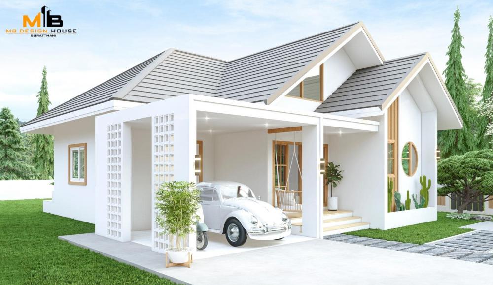 แบบบ้านทรงจั่วผสมมินิมอล ดูอบอุ่นน่ารักที่สุด รูปที่ 10