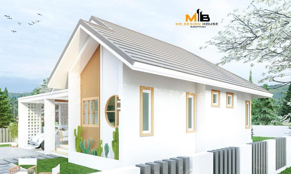 แบบบ้านทรงจั่วผสมมินิมอล ดูอบอุ่นน่ารักที่สุด รูปที่ 12