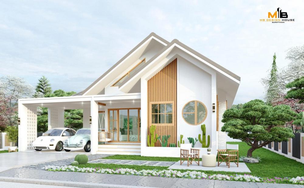 แบบบ้านทรงจั่วผสมมินิมอล ดูอบอุ่นน่ารักที่สุด รูปที่ 9