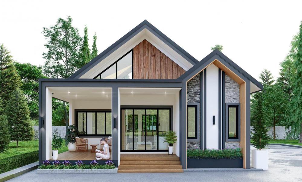 บ้านไสตล์นอร์ดิก ขนาด 3 ห้องนอน 2 ห้องน้ำ งบ 1.1 ลบ. เจ้าของบ้านไปขยายต่อครัวเพิ่ม รูปที่ 3