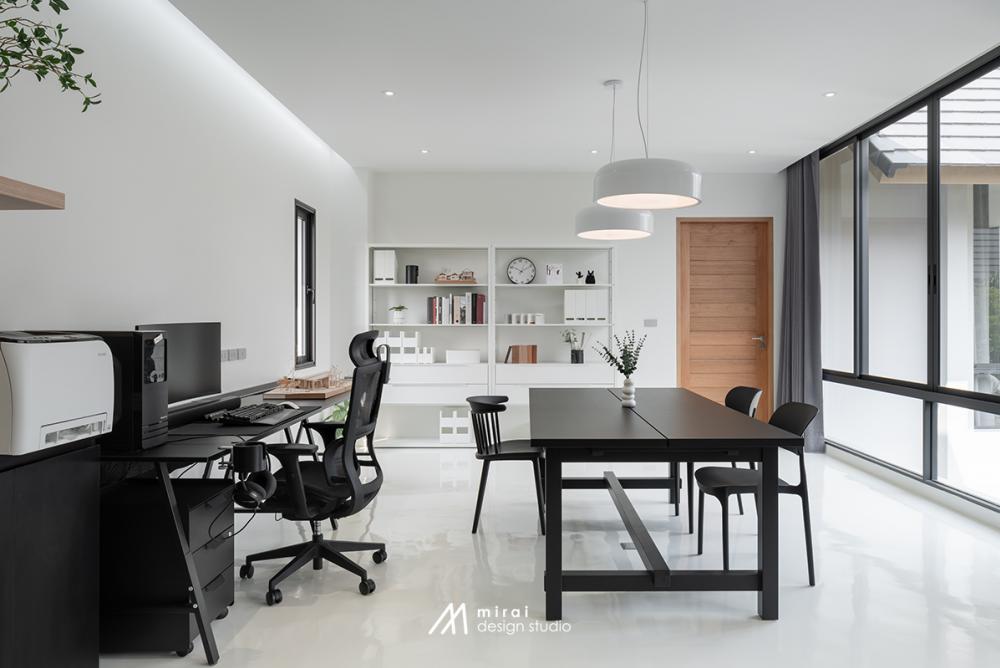 บ้านทรงจั่วสไตล์โมเดิร์น ตกแต่งภายในบ้านหรูหราลงตัว รูปที่ 5