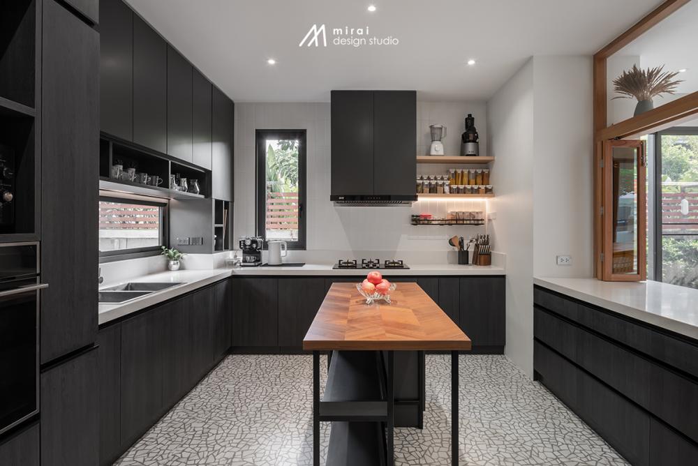 บ้านทรงจั่วสไตล์โมเดิร์น ตกแต่งภายในบ้านหรูหราลงตัว รูปที่ 6