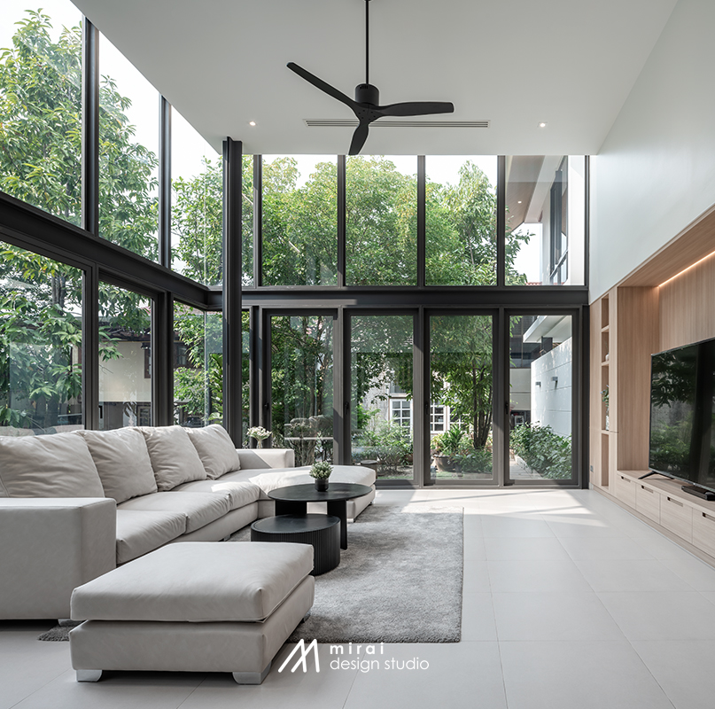 บ้านทรงจั่วสไตล์โมเดิร์น ตกแต่งภายในบ้านหรูหราลงตัว รูปที่ 35