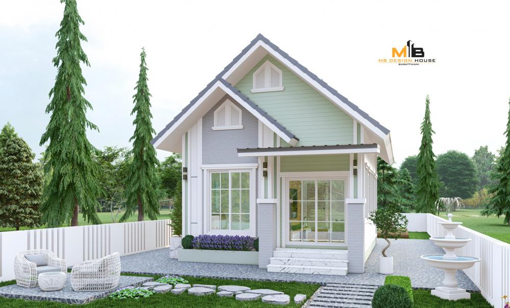 บ้านไสตล์คอสเทจหลังน้อยๆ  ขนาด 2 ห้องนอน 1 ห้องน้ำ งบ 6.5 แสน  ตกแต่งด้วย สีพาสเทล หวานแหวว น่ารัก รูปที่ 14