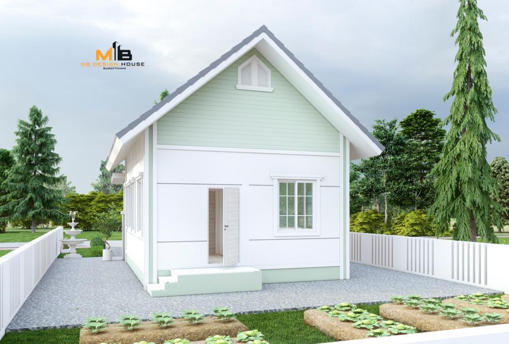 บ้านไสตล์คอสเทจหลังน้อยๆ  ขนาด 2 ห้องนอน 1 ห้องน้ำ งบ 6.5 แสน  ตกแต่งด้วย สีพาสเทล หวานแหวว น่ารัก รูปที่ 18