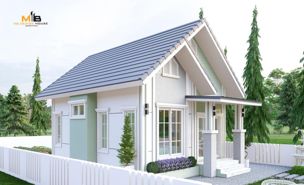 บ้านไสตล์คอสเทจหลังน้อยๆ  ขนาด 2 ห้องนอน 1 ห้องน้ำ งบ 6.5 แสน  ตกแต่งด้วย สีพาสเทล หวานแหวว น่ารัก รูปที่ 5