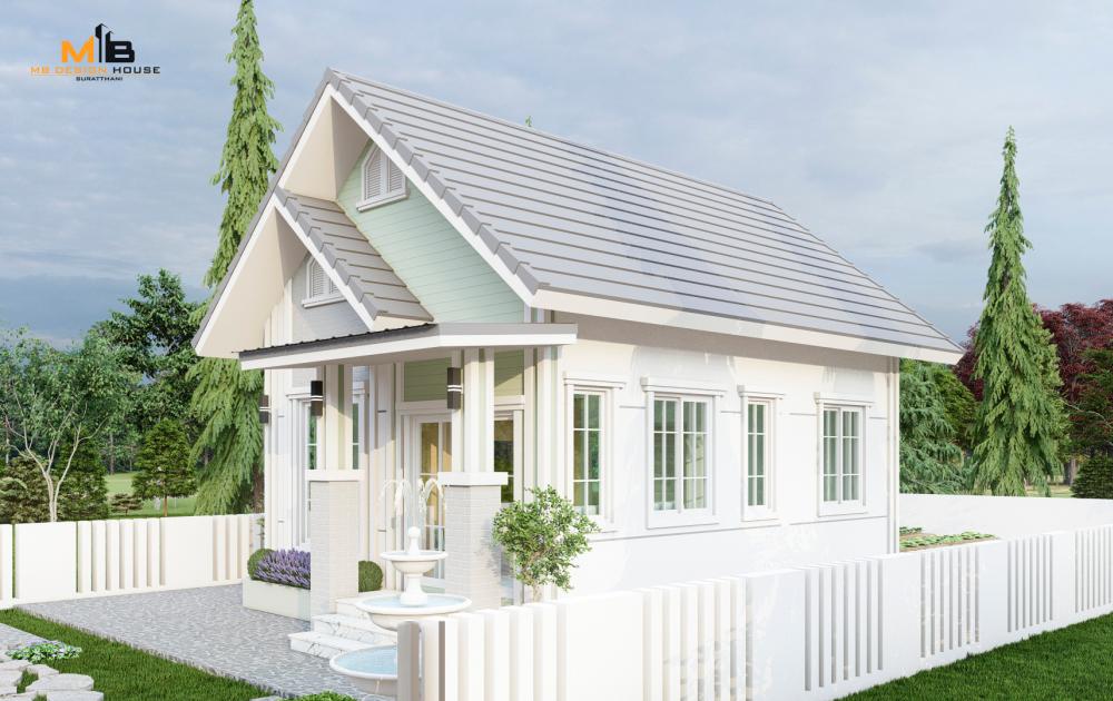 บ้านไสตล์คอสเทจหลังน้อยๆ  ขนาด 2 ห้องนอน 1 ห้องน้ำ งบ 6.5 แสน  ตกแต่งด้วย สีพาสเทล หวานแหวว น่ารัก รูปที่ 6