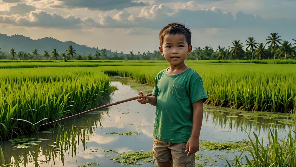 แบบบ้านจาก AI สไตล์ชนบท อบอวนไปด้วยต้นข้าว รูปที่ 8