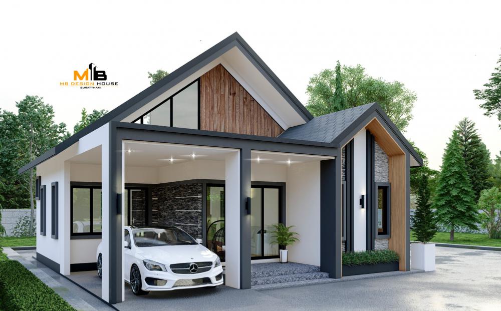 บ้านโมเดิร์นขนาด 3 ห้องนอน 2 ห้องน้ำ พื้นที่ใช้สอย 81 ตร.ม. งบ 1.1-1.2 ล้าน รูปที่ 5