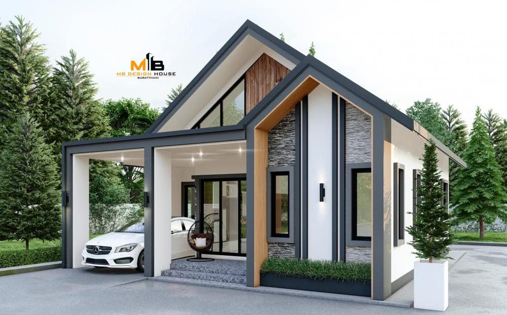 บ้านโมเดิร์นขนาด 3 ห้องนอน 2 ห้องน้ำ พื้นที่ใช้สอย 81 ตร.ม. งบ 1.1-1.2 ล้าน รูปที่ 7