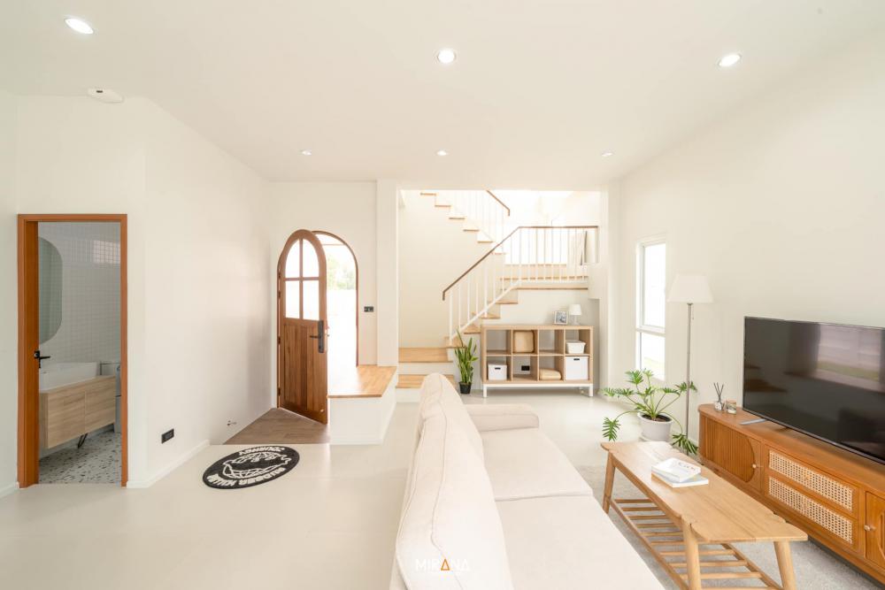 ไอเดียบ้านสร้างบ้านมินิมอลสองชั้น ขนาด 3 ห้องนอน 3 ห้องน้ำ พื้นที่ใช้สอย 160 ตร.ว. รูปที่ 5