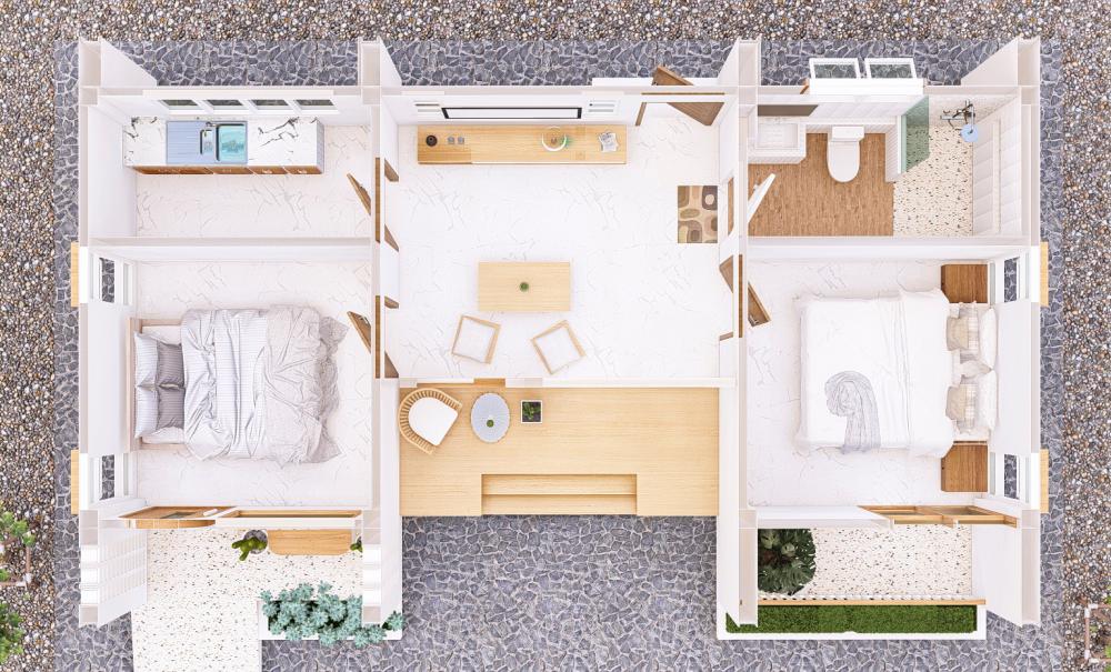 บ้านนอร์ดิกส์ 2 ห้องนอน 1 ห้องน้ำ งบ 5.61 แสน ขนาด 51 ตร.ม. รูปที่ 22