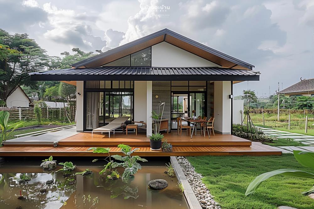 ไอเดียบ้านพักอาศัยไม่ใหญ่มาก สไตล์มินิมอล ทุกอย่างเรียบง่าย รูปที่ 5