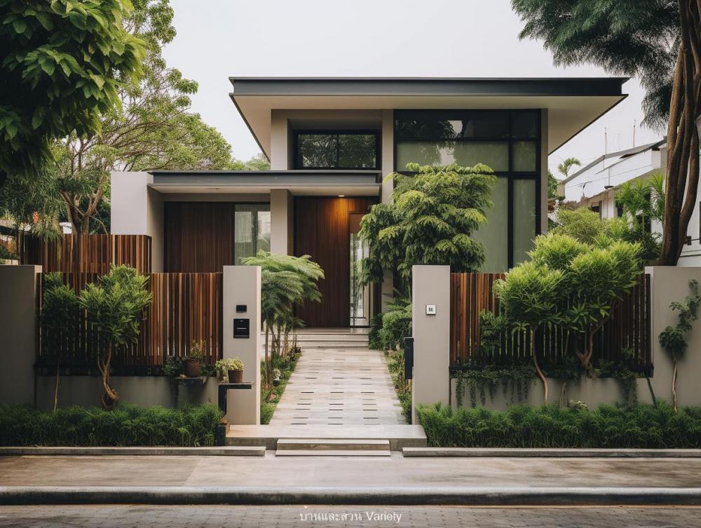 ไอเดียตกแต่งรอบรั้วบ้านด้วยดอกไม้และกระถางต้นไม้ รูปที่ 14