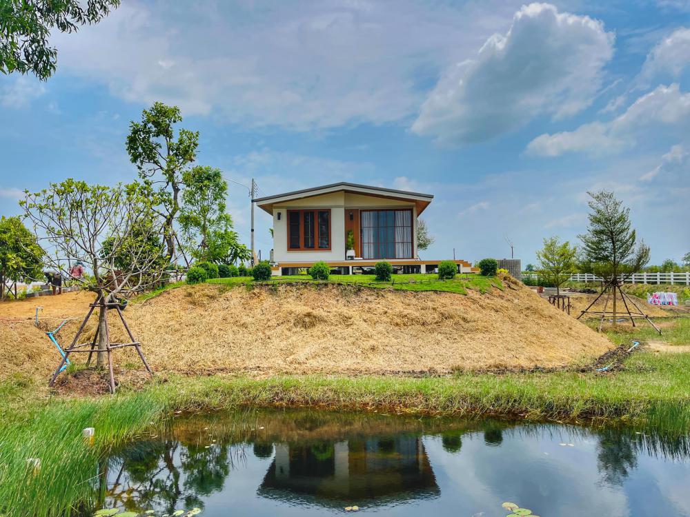 ไอเดียบ้านสวยในสวนพื้นที่กว้าง จัดสวนให้น่าอยู่ รูปที่ 11