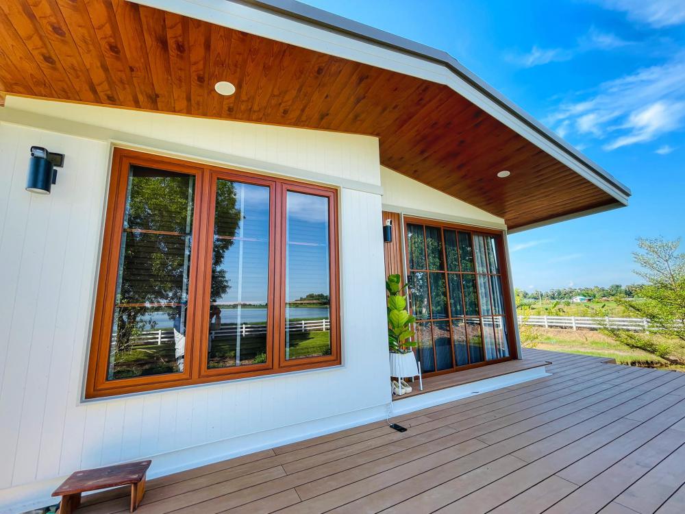 ไอเดียบ้านสวยในสวนพื้นที่กว้าง จัดสวนให้น่าอยู่ รูปที่ 4