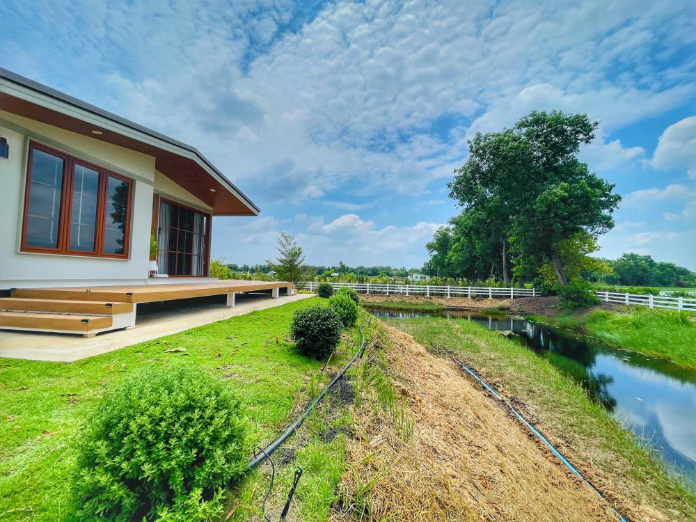 ไอเดียบ้านสวยในสวนพื้นที่กว้าง จัดสวนให้น่าอยู่ รูปที่ 8