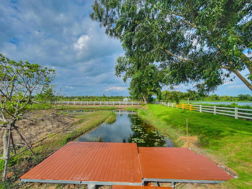 ไอเดียบ้านสวยในสวนพื้นที่กว้าง จัดสวนให้น่าอยู่ท่าน้ำ สำหรับนั่งพักผ่อน จิบกาแฟ อ่านหนังสือมองธรรมชาติ รูปที่ 2