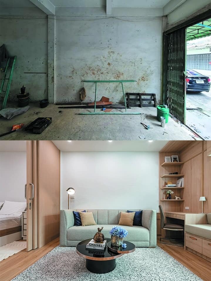 ไอเดียการรีโนเวททาวเฮ้าส์ 3 ชั้น ในย่านท่าพระ ผลงานจาก Fatboy Factory พื้นที่ใช้สอย 150 ตารางเมตร งบก่อสร้าง 1.5 ล้านบาท (ไม่รวมค่าออกแบบ) รูปที่ 12