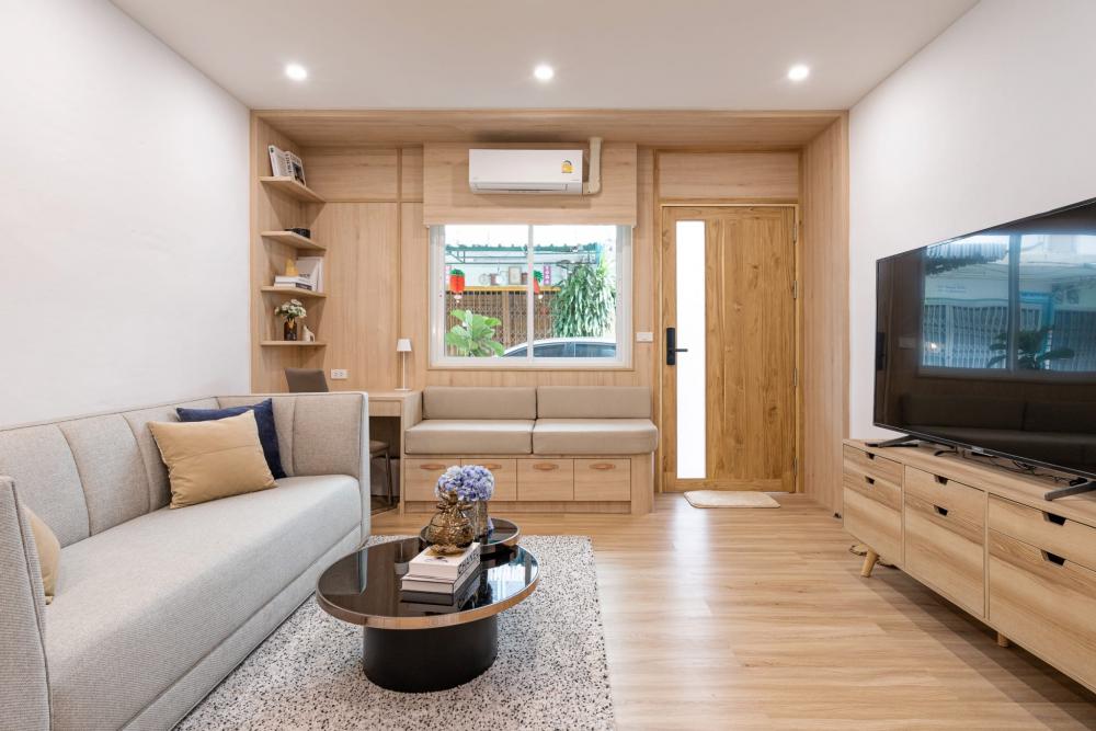 ไอเดียการรีโนเวททาวเฮ้าส์ 3 ชั้น ในย่านท่าพระ ผลงานจาก Fatboy Factory พื้นที่ใช้สอย 150 ตารางเมตร งบก่อสร้าง 1.5 ล้านบาท (ไม่รวมค่าออกแบบ) รูปที่ 9