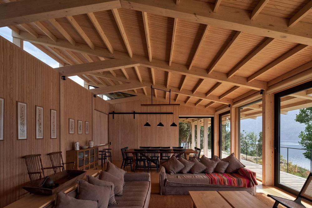 บ้านริมน้ำสไตล์โมเดิร์นโครงสร้างไม้ข้างริมน้ำทะเลสาบประเทศชิลี รูปที่ 5