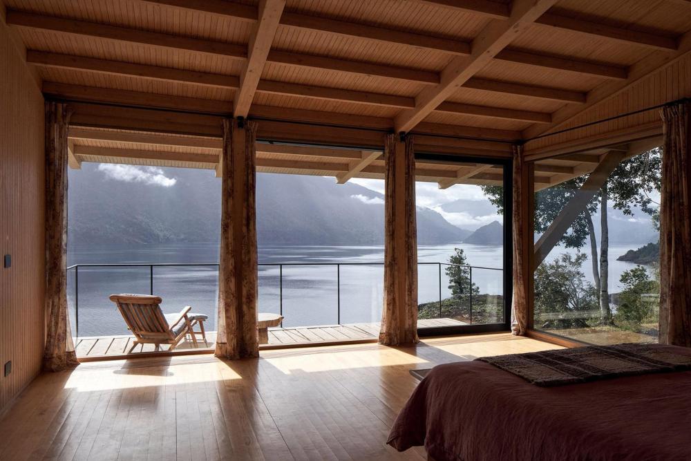 บ้านริมน้ำสไตล์โมเดิร์นโครงสร้างไม้ข้างริมน้ำทะเลสาบประเทศชิลี รูปที่ 9