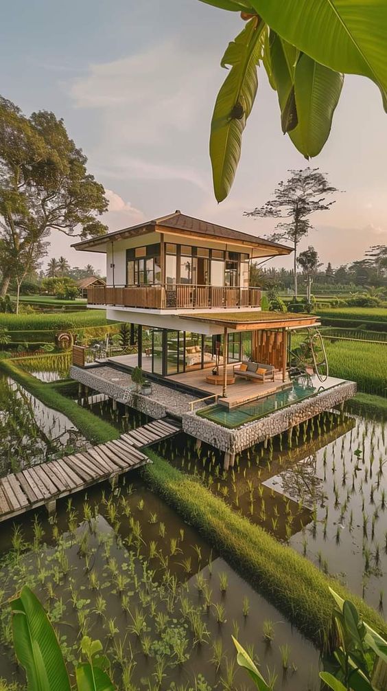 30 ไอเดียบ้านสวนเเสนสวยกลางทุ่งกลางนา รูปที่ 12