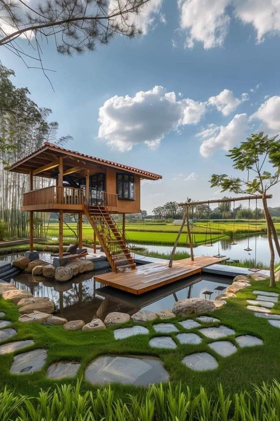 30 ไอเดียบ้านสวนเเสนสวยกลางทุ่งกลางนา รูปที่ 21