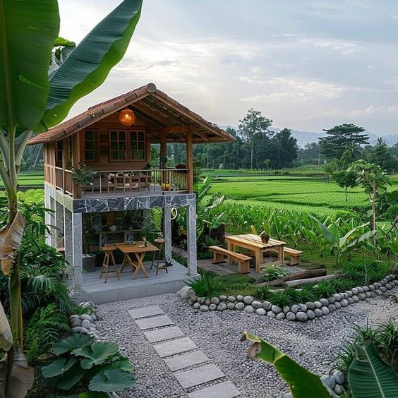 30 ไอเดียบ้านสวนเเสนสวยกลางทุ่งกลางนา รูปที่ 25