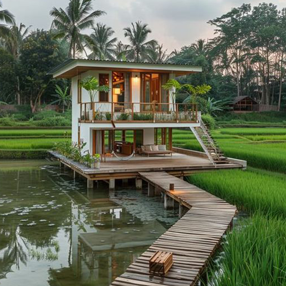 30 ไอเดียบ้านสวนเเสนสวยกลางทุ่งกลางนา รูปที่ 4