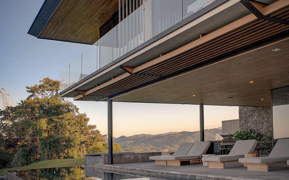 แบบบ้านทรงกล่องริมทะเลภูเขา ด้านล่างโปร่งลมผ่าน รูปที่ 19