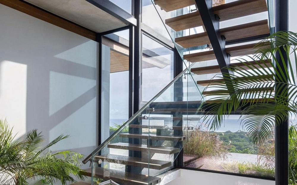 แบบบ้านทรงกล่องริมทะเลภูเขา ด้านล่างโปร่งลมผ่าน รูปที่ 5