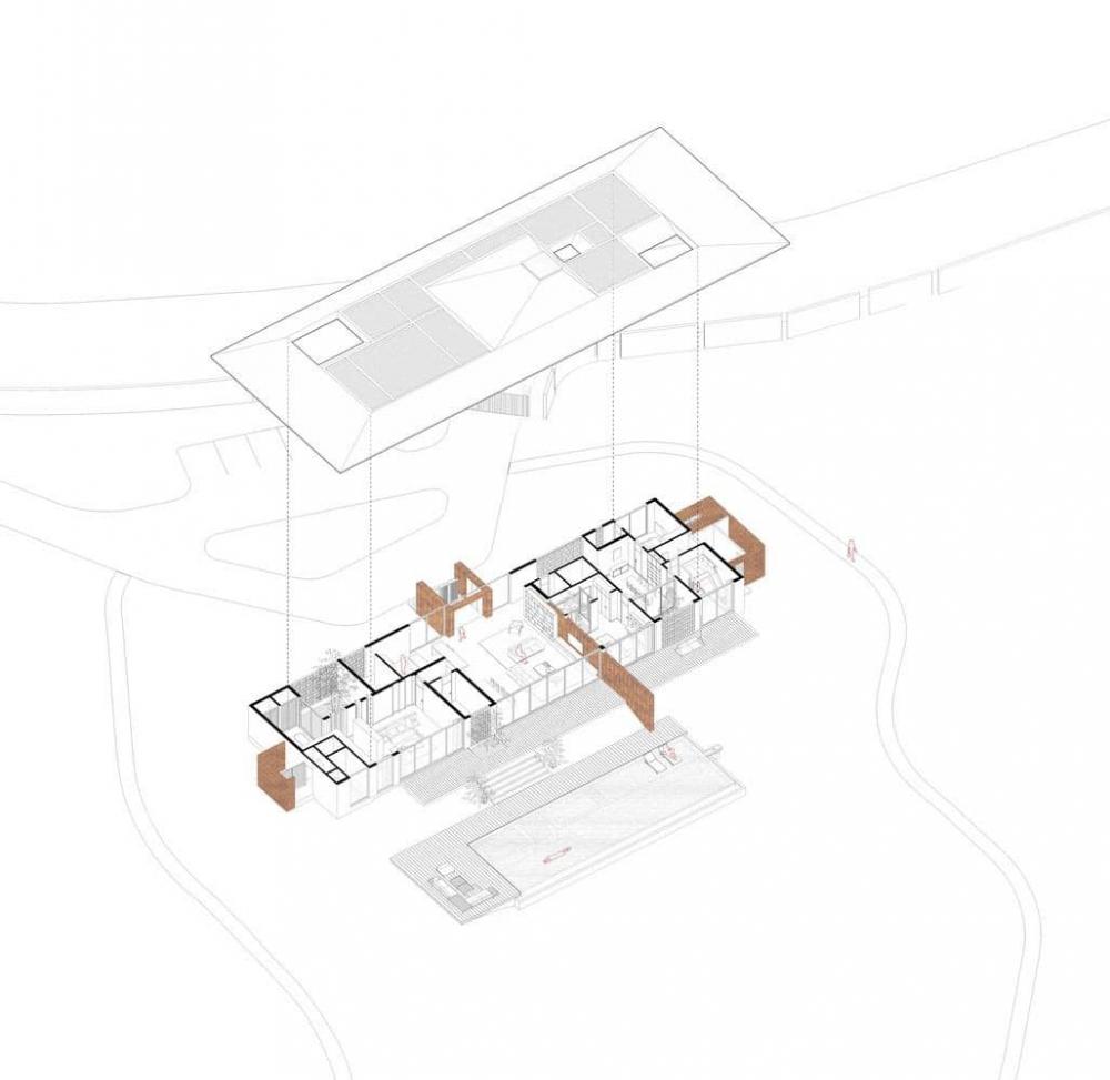 ไอเดียแบบบ้านพักตากอากาศสไตล์โมเดิร์นทรงกล่อง ออกแบบให้ลมเข้าออกถ่ายเทริมน้ำ รูปที่ 18