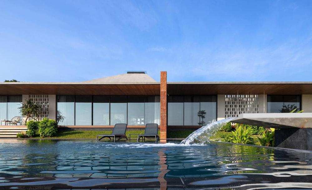 ไอเดียแบบบ้านพักตากอากาศสไตล์โมเดิร์นทรงกล่อง ออกแบบให้ลมเข้าออกถ่ายเทริมน้ำ รูปที่ 4