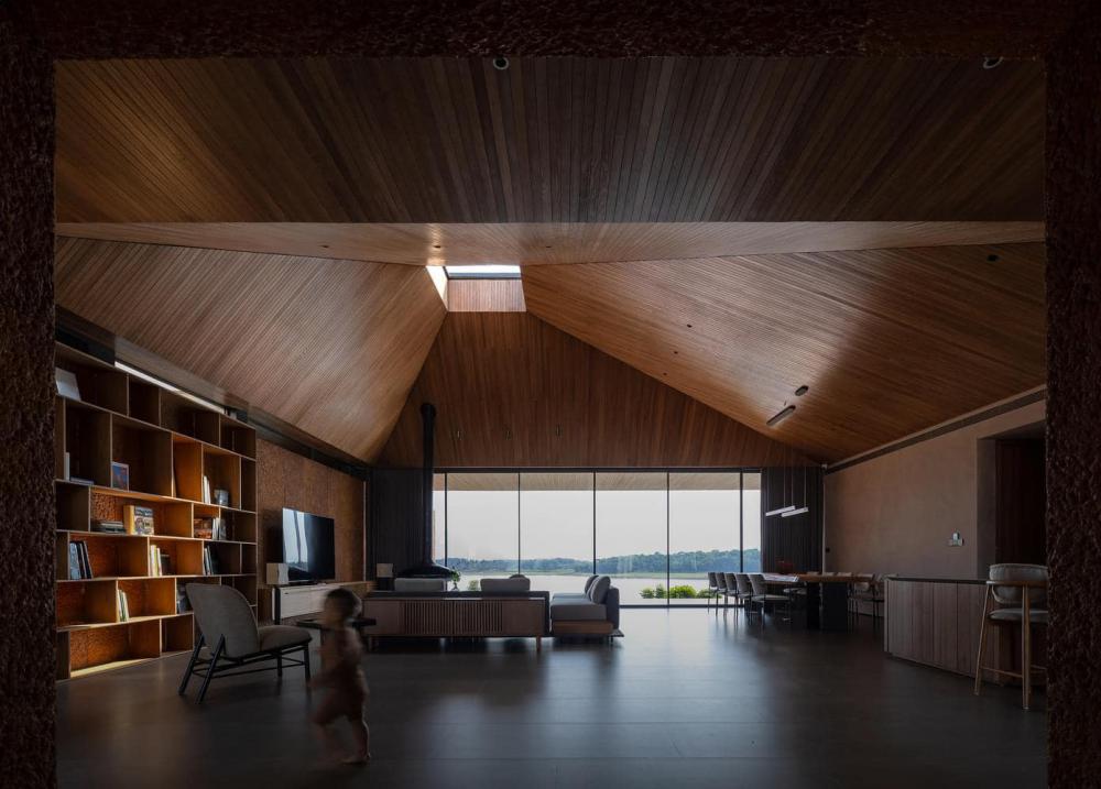 ไอเดียแบบบ้านพักตากอากาศสไตล์โมเดิร์นทรงกล่อง ออกแบบให้ลมเข้าออกถ่ายเทริมน้ำ รูปที่ 5