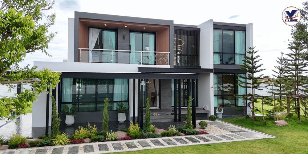 บ้านสไตล์โมเดิร์น 2 ชั้น บริเวณกว้าง แต่งบ้านแต่งสวนน่าอยู่มาก รูปที่ 20