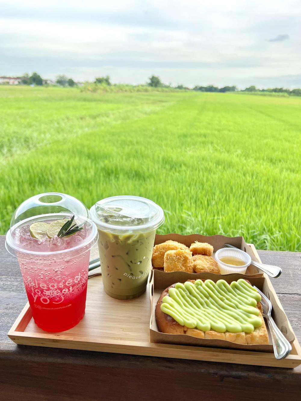 ไอเดียร้านกาแฟด้านหลังเป็นนาข้าว อากาศดีน่านั่งท่ามกลางธรรมชาติ รูปที่ 11