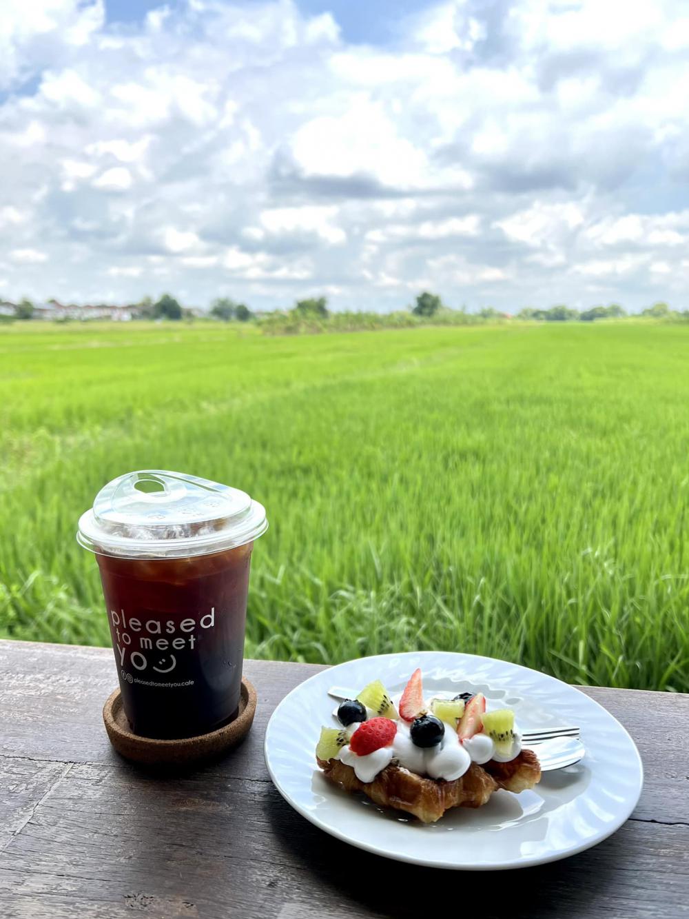 ไอเดียร้านกาแฟด้านหลังเป็นนาข้าว อากาศดีน่านั่งท่ามกลางธรรมชาติ รูปที่ 9